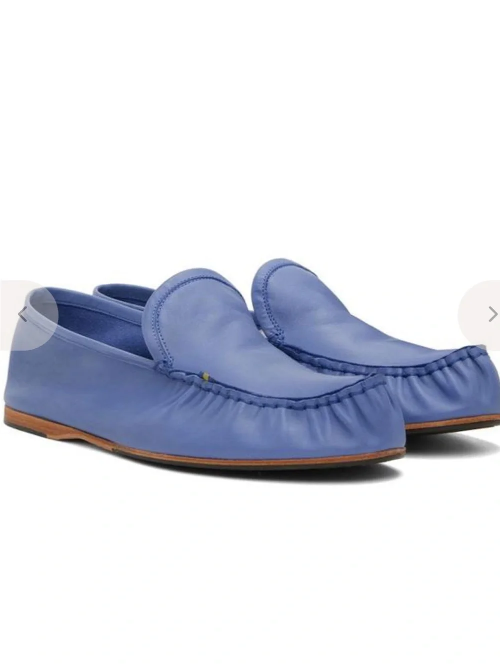 NEW Acne Studios x Kero Blue Purple Leather Slip On Driver 